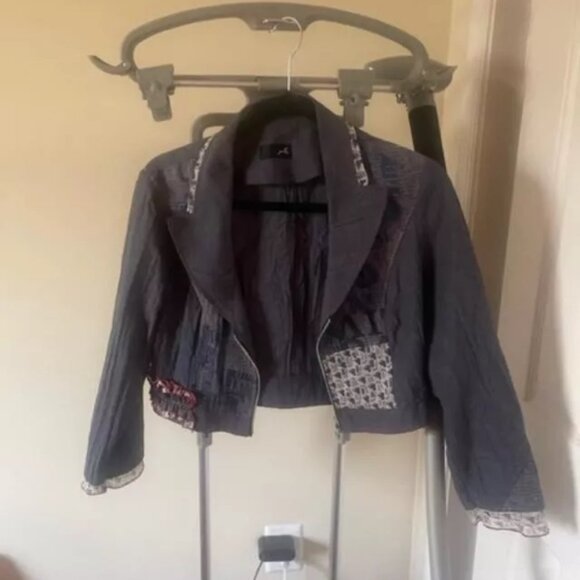 Me French Floral Ruffle Layered Dress & Matching Jacket, Size France 2/3 /US S/M - Picture 5 of 10